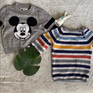 Gap Kids Mickey sweater and H&M sweater